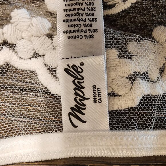 Mapale Lace Longline Bra & Strappy Thong Set NWT White XL - Picture 16 of 16